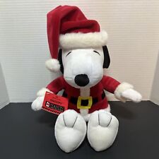 Snoopy Christmas Holiday Santa Claus Suit Plush Stuffed  Hallmark Peanuts, NEW. picture