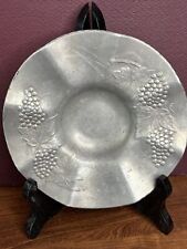 Vintage 6” Hand Forged Aluminum Everlast Metal Grapevine Design Tray  # 1089 picture