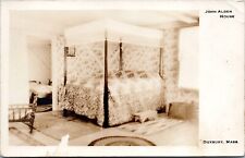 RPPC Bedroom, John Alden House, Duxbury, Massachusetts - Photo Postcard picture