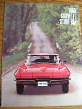 1965 Chevy Corvette Sting Ray Color Brochure, C2 Xlnt 65 GM New picture