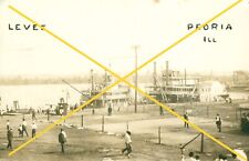 1909 Farmdale ILL Illinois River Steamboats historic Snagboat David Tipton levee picture