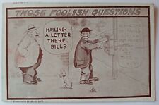 Those Foolish Questions Humor 1910 Antique Postcard picture