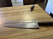 vintage chef knife Friedrich Stahlwerk  12” Blade 17” Total Length 17”Handle picture