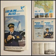 1970 Iran National Airlines Summer Timetable picture