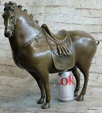 Large Tang Horse by Barye Art Deco Modern Bronze Sculpture Marble Figurine Gif picture