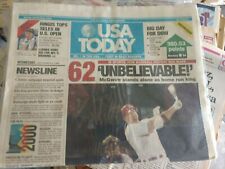 USA Today Sept 9,1998  McGwire Stands Alone As Home Run King 62 Unbelievable picture