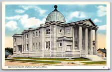 Sapulpa Oklahoma~Corner South Methodist Church~Vintage Postcard picture