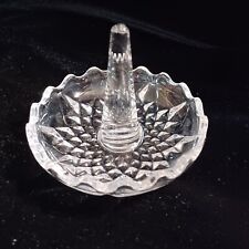 Beautiful Pressed Glass Vintage Ring Holder Trinket Dish picture