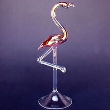 Pink Flamingo Figurine of Hand Blown Art Glass Crystal  picture
