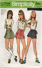 Vintage 1971 Simplicity 9705 Mini Skirts & Bloomers Size 12 Waist 25.5