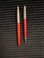 Vintage- Parker- Burgundy & Chrome Pencil & Pen Set picture