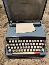 Brother Blue Webster XL-747 Automatic Repeat Spacer Portable Typewriter W/Case picture