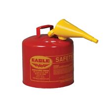 Gasoline Safety Can with Funnel, 5 Gallon Capacity, 13.5 Height, 12.5