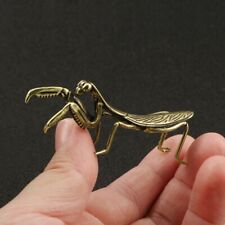 Retro Brass Mantis Figurine Statue Animal small sculpture Toy Desktop Decoration picture