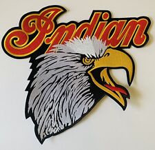 RARE NEW INDIAN MOTORCYCLE Large 14in x 12.5in Screaming Eagle Head Logo Patch picture