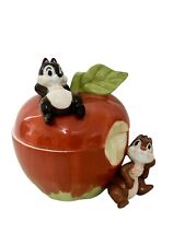 Disney Seto Craft Sugar Bowl Apple Chip Dale Vintage picture