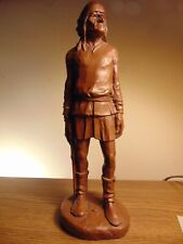Vintage 1987 RED MILL Mfg. Indian w Rifle Hand Crafted 10.75 Inch Sculpture picture