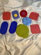 Tupperware Assorted Lot of 9 Various Size & Color Lids Only picture