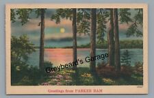 Lake Greetings from PARKER DAM PA Clearfield County Pennsylvania Postcard 1 picture