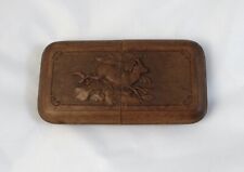 Antique Black Forest Carved Case, Deer-Chamois, Foliage--Cigarettes, Cards picture