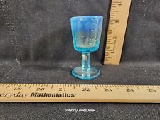 Vintage Mini Westmoreland Panel Grape Blue Opalescent Grappa Wine Cordial Glass picture
