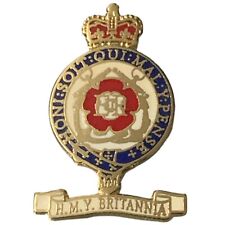 Vintage Her Majesty’s Yacht Britannia Crest Travel Souvenir Pin picture