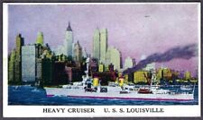 1942 R169 Cameron Sales, Warships, #8 Heavy Cruiser - U.S.S. Louisville - VG+ picture