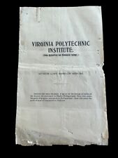 Rare Antique Virginia Tech VPI 1896 Honor List Session Program And Play Programs picture