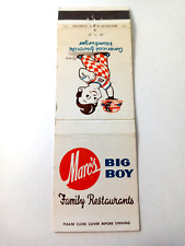 Vintage Matchbook: Marc's Big Boy Restaurants, WI MN IA picture