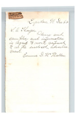1884 Handwritten Letter Edmund D McMullen Lyndon VT Vermont History Family picture