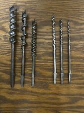 Vintage Lot of 6 Assorted Auger Brace Drill Bits picture