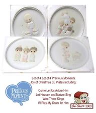 Vintage Lot of 4 Precious Moments Joy of Christmas Limited Edition Plates Enesco picture