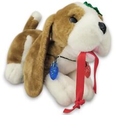 Christmas PBC Basset Hound Dog Stuffed Animal Toy Plush Puppy Animated Light Up picture