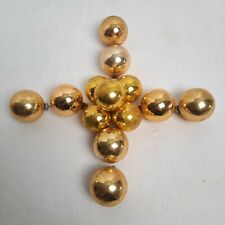 Vintage USA/Rauch Gold Glass Christmas Tree Balls/Ornaments Set of 13 RETRO picture