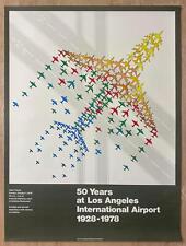 1928-1978 50 Years Los Angeles International Airport Poster LAX Vintage Original picture