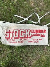 Vintage Stock Lumber apron vtg distressed grunge green bay appleton oconto sp picture