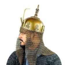 Ottoman Empire slamic Helmet With Chain Mail Armor Steel Helmet picture