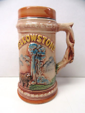 Vintage Yellowstone/Old Faithful Hand Painted Japan Made Mug/Stein See Pics picture