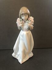 Lladro 7603 Spring Bouquets Young Girl Flowers Figurine 1987 8.75