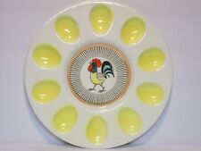 Vintage  1960's  Davar  Deviled Egg Serving Dish w/Rooster  Made In Japan picture
