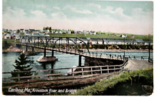 Aroostook River and Bridge Caribou ME Postcard picture