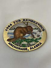 1986 Fur Rendezous Beaver Anchorage Alaska Collectible Pin picture