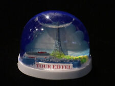 Vintage Eiffel Tower Snowdome Souvenir-Small Snow Globe-Tour Eiffel - Blue  picture