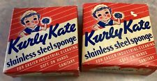 Two Vintage Kurly Kate Stainless Steel Sponges, #300 picture