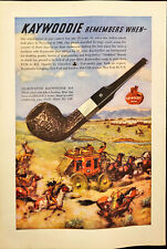 1948 Kaywoodie Pipes Remembers Indian Attack Wyoming 1866 Print Ad picture