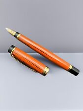 WATERMAN Liaison Ebonite Orange/Black Fountain Pen, Nib Size-M,18K. picture