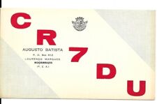 QSL 1956 CR7DU  Mozambique    radio card picture