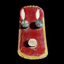 African mask Carved Wood and Fine authentic african funeral mask grebo-9873 picture