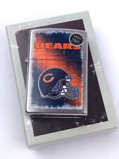 Zippo NFL Chicago BEARS on Brushed Chrome Windproof Lighter - APR (D) 2012, NEW picture