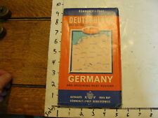 vintage Paper--vintage Germany map fold up for driving, picture